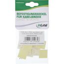 InLine Befestigungssockel für Kabelbinder, 25x25mm, selbstklebend, natur, 10 Stück