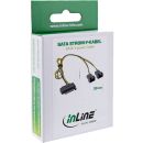 InLine® SATA Strom-Y-Kabel, SATA Buchse an 2x...