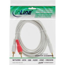 InLine® Cinch/Klinke Kabel, 2x Cinch Stecker an 3,5mm...