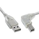 InLine USB 2.0 Kabel, A an B rechts abgewinkelt,...