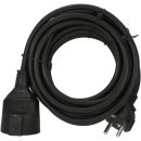 InLine Strom-Verlängerung Schutzkontakt Stecker / Buchse, schwarz, 2m