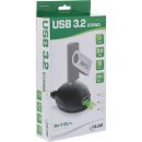 InLine® USB 3.2 Gen.1 Verl., USB A Stecker / Buchse, schwarz, mit Standfuß, 2m