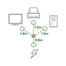 InLine Netz-Y-Kabel, 1x Schutzkontaktstecker zu 3x...