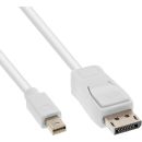 InLine Mini DisplayPort zu DisplayPort Kabel, weiß, 1m