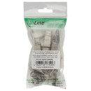 InLine Crimpstecker RJ45 geschirmt, mit Knickschutz und Einfädelhilfe, 10er Pack,beige