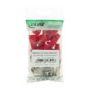 InLine Crimpstecker RJ45 geschirmt, mit Knickschutz und Einfädelhilfe, 10er Pack, rot