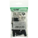 InLine Crimpstecker RJ45 geschirmt, mit Knickschutz und Einfädelhilfe, 10er Pack, schwarz