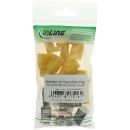 InLine Crimpstecker RJ45 geschirmt, mit Knickschutz und Einfädelhilfe, 10er Pack, gelb