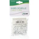 InLine Kabelschelle 8mm eckig, weiß, 100 Stück