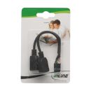 InLine® USB 2.0 Adapterkabel, 2x Buchse A auf...