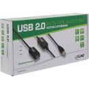 InLine USB 2.0 Aktiv-Verlängerung, mit Signalverstärkung "Repeater", Stecker A an Buchse A, 15m