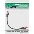 InLine® Patchkabel, S/FTP (PiMf), Cat.6, 250MHz, PVC, Kupfer, schwarz, 0,25m