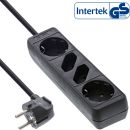 InLine® Steckdosenleiste, 4-fach, 2x Schutzkontakt +...