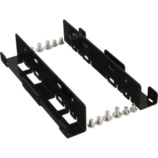 InLine® HDD/SSD Einbauschienen, 2x 6,35cm (2,5") zu 8,89cm (3,5"), schwarz