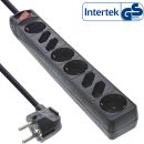 InLine® Steckdosenleiste, 8-fach, 4x Schutzkontakt +...