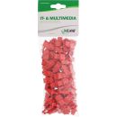 InLine Staubschutz, für RJ45 Buchse, Farbe: rot, 100er Pack