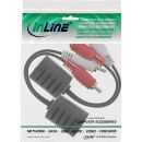 InLine® Audio über RJ45 passiv, 2x Cinch Stecker / RJ45 Buchse, max. 50m