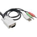 InLine KVM Switch, 2-fach, VGA, USB, mit Audio, integr....