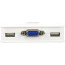 InLine KVM Switch, 2-fach, VGA, USB, mit Audio, integr. Kabel