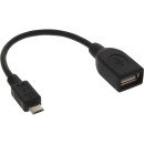 InLine® Micro-USB OTG Adapterkabel, Micro-B Stecker...