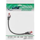 InLine Patchkabel, S/FTP (PiMf), Cat.6, 250MHz, halogenfrei, Kupfer, schwarz, 0,25m