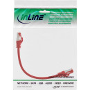 InLine Patchkabel, S/FTP (PiMf), Cat.6, 250MHz, halogenfrei, Kupfer, rot, 0,25m