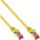 InLine® Patchkabel, S/FTP (PiMf), Cat.6, halogenfrei, Kupfer, gelb, 0,3m