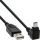 InLine USB 2.0 Mini-Kabel, Stecker A an Mini-B Stecker (5pol.) oben abgewinkelt 90°, schwarz, 0,5m