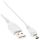 InLine USB 2.0 Mini-Kabel, USB A Stecker an Mini-B Stecker (5pol.), weiß, 0,5m