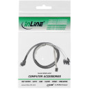 InLine Mini SAS HD Kabel, SFF-8643 gewinkelt zu 4x SATA + Sideband, 0,5m