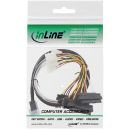 InLine Mini SAS HD Kabel, SFF-8643 zu 4x SFF-8482 (29-pol.) + Strom, 1m