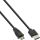 InLine HDMI Superslim Kabel A an C, HDMI-High Speed mit Ethernet, Premium, schwarz / gold, 1,5m