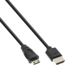 InLine HDMI Superslim Kabel A an C, HDMI-High Speed mit...