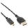 InLine® HDMI Superslim Kabel A an D, HS mit Eth., Premium, schwarz / gold, 0,5m