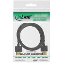 InLine HDMI Superslim Kabel A an A, HDMI-High Speed mit Ethernet, Premium, schwarz / gold, 1m