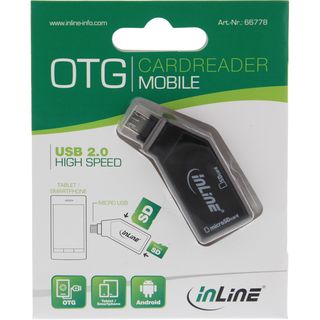 InLine OTG Mobile Card Reader, USB 2.0, fr SD und microSD, fr Android Smartphone und Tablet