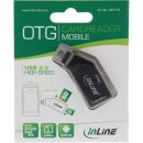 InLine OTG Mobile Card Reader, USB 2.0, für SD und microSD, für Android Smartphone und Tablet