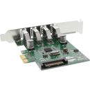 InLine Schnittstellenkarte, 4x USB 3.0, PCIe, inkl....