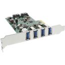 InLine® Schnittstellenkarte, 4x USB 3.0 + 2x SATA...