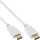 InLine® HDMI-High Speed Kabel mit Eth., Premium, ST / ST, weiß / gold, 1m