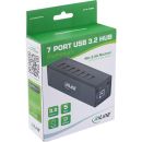 InLine® USB 3.0 Hub, 7 Port, Aluminiumgehäuse, schwarz, mit 2,5A Netzteil