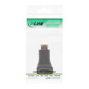 InLine® HDMI Adapter, HDMI A Buchse auf Mini HDMI C Stecker, gewinkelt, 4K2K