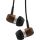 InLine woodin-ear, In-Ear Headset mit Kabelmikrofon und Funktionstaste, Walnuß