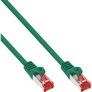 InLine® Patchkabel, S/FTP (PiMf), Cat.6, 250MHz, PVC, CCA, grün, 3m