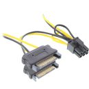 InLine® Stromadapter int., 2x SATA zu 6pol. für...