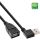 InLine Smart USB 2.0 Verlängerung gewinkelt, Stecker / Buchse, Typ A, schwarz, 1m