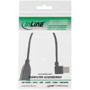 InLine Smart USB 2.0 Verlängerung gewinkelt, Stecker / Buchse, Typ A, schwarz, 0,2m