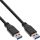 InLine USB 3.0 Kabel, A an A, schwarz, 0,5m