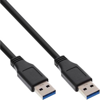 InLine® USB 3.2 Gen.1 Kabel, A an A, schwarz, 3m