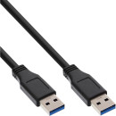 InLine® USB 3.2 Gen.1 Kabel, A an A, schwarz, 5m